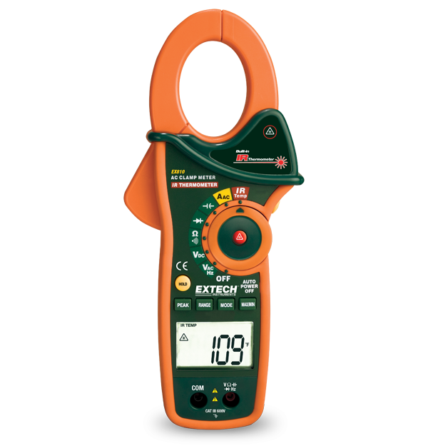 Extech EX810 : Pince ampèremétrique CA 1 000 A avec thermomètre IR